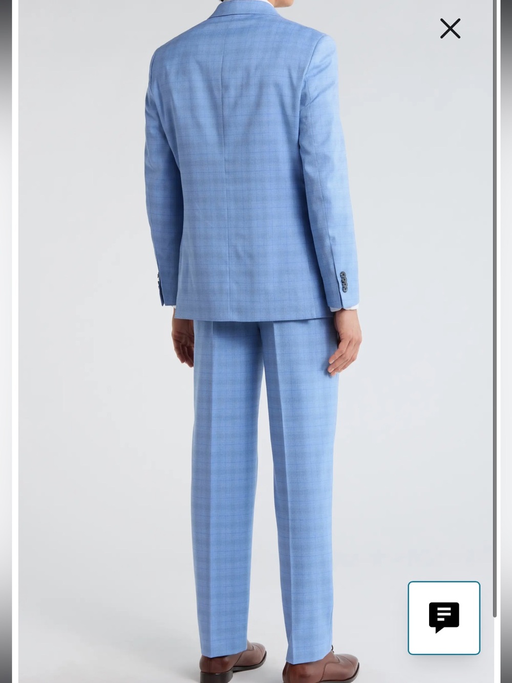 Nautica Light Blue Plaid Two-Piece Suit brand new (not worn) - Picture 4 of 4